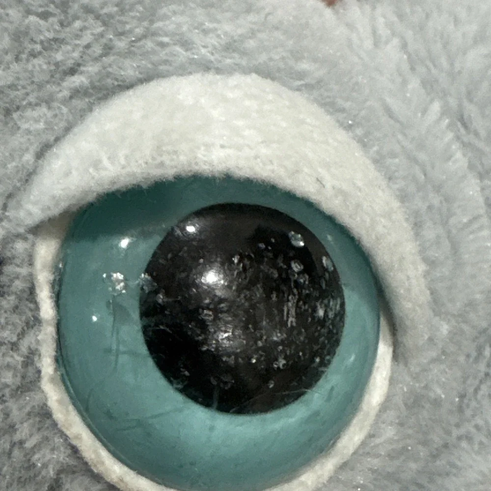The Petting Zoo Dolphin Hand Puppet Plush Gray Big Eyes Stuffed Animal 2008